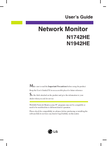 Manual LG N1942HE-BS LCD Monitor