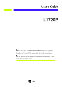 Manual LG L1720P LCD Monitor