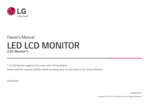 Handleiding LG 49WL900G-B LED monitor