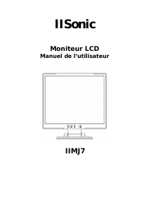 Mode d’emploi IISonic IIMJ7 Moniteur LCD