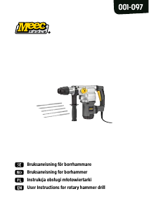 Bruksanvisning Meec Tools 001-097 Borrhammare