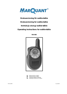 Manual MarQuant 954-060 Walkie-talkie