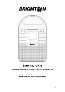 Manual de uso Brigmton BAMP-602-G Altavoz