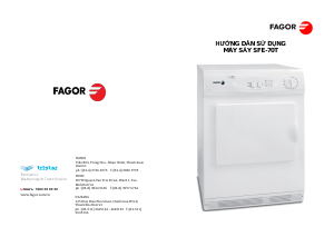 Hướng dẫn sử dụng Fagor SFE-70T Máy sấy