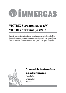Manual Immergas Victrix Superior 24 kW Esquentador a gás
