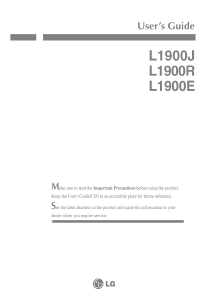Bruksanvisning LG L1900E-BF LCD skärm