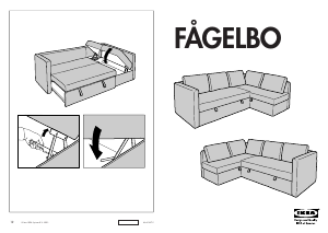 Manual de uso IKEA FAGELBO Sofá cama