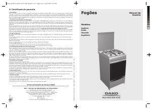 Manual Dako Audacia Fogão