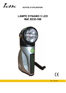 Mode d’emploi IDK ECO-100 Lampe de poche