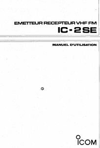 Mode d’emploi Icom IC-2SE Émetteur-récepteur