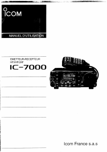 Mode d’emploi Icom IC-7000 Émetteur-récepteur