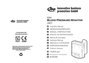 Manuale ibp J401 Misuratore di pressione