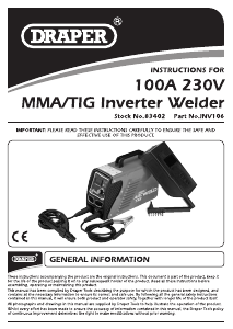 Manual Draper INV106 Welder