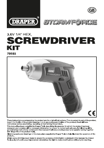 Manual Draper CD36LIASF/MT Screw Driver