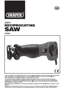 Manual Draper RSAW710SF Reciprocating Saw