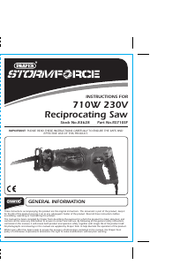 Manual Draper RSAW900D Reciprocating Saw