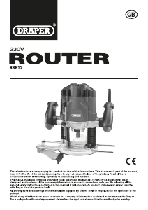 Manual Draper R1200D Plunge Router