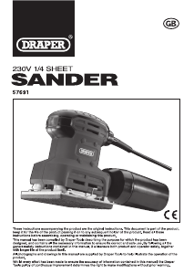 Manual Draper 1/4S-220D Orbital Sander