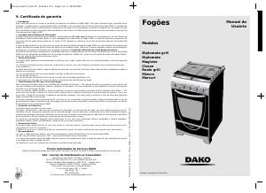 Manual Dako Magister Fogão