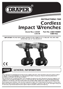 Manual Draper CIW19NMH Impact Wrench