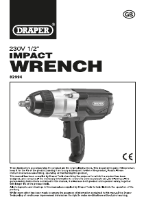 Manual Draper IW1000D Impact Wrench