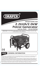 Manual Draper PG253W Generator