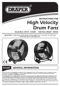 Manual Draper HV-24 Fan