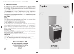 Manual Dako Sensatez Fogão