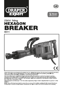 Manual Draper HXBKR1700E Demolition Hammer