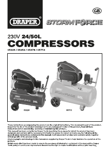 Handleiding Draper DA25/201/BK Compressor
