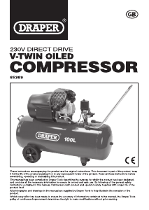 Handleiding Draper DA100/412TV Compressor