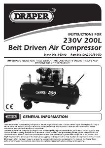 Manual Draper DA200/300D Compressor