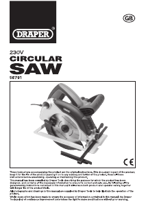 Manual Draper CS1300D185 Circular Saw