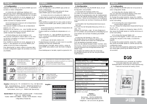 Llevar gravedad Mismo Manual de uso Delta Dore D10 Termostato
