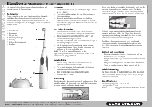 Käyttöohje Clas Ohlson K1618-L Sähköhammasharja