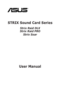 Manual Asus STRIX SOAR Sound Card