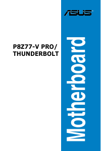 Bedienungsanleitung Asus P8Z77-V PRO/THUNDERBOLT Hauptplatine