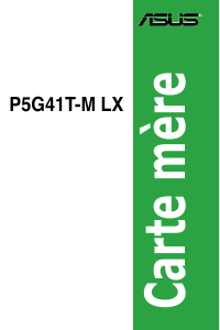 Mode d’emploi Asus P5G41T-M LX Carte mère