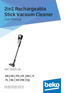 Manual BEKO VRT 70925 VB Vacuum Cleaner