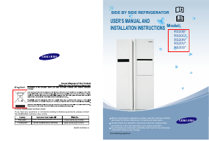 Manual Samsung RS20VRHS Fridge-Freezer