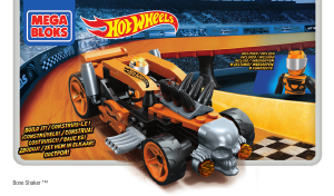 Manual Mega Bloks set CND13 Hot Wheels Bone Shaker