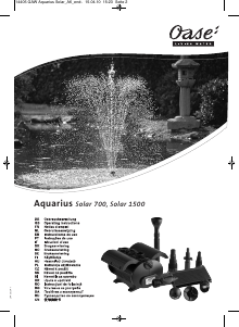 说明书 OaseAquarius Solar 1500喷泉泵