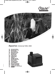 Manual Oase Aquarius Universal 440 Pompa fântână