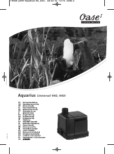 Посібник Oase Aquarius Universal 440 i Насос для фонтана