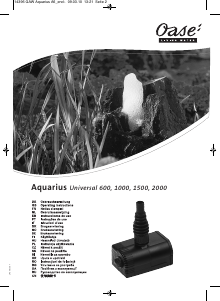 Manuale Oase Aquarius Universal 600 Pompa per fontana