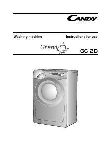 Manual Candy GC 1662D1B/1-80 Washing Machine