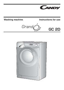 Manual Candy GC 1562D1/1-80 Washing Machine