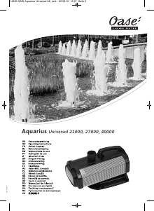 Manual Oase Quarius Universal 21000 Fountain Pump