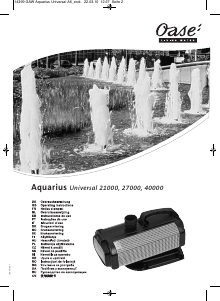 Руководство Oase Quarius Universal 27000 Насос для фонтана