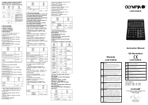 Manual de uso Olympia LCD 612 Calculadora